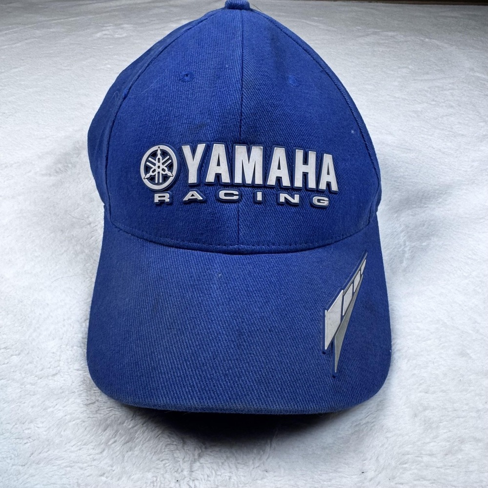 Yamaha Racing Hat Cap Fitted Mens XL Blue‎ Motorcycle Racing Motorsports